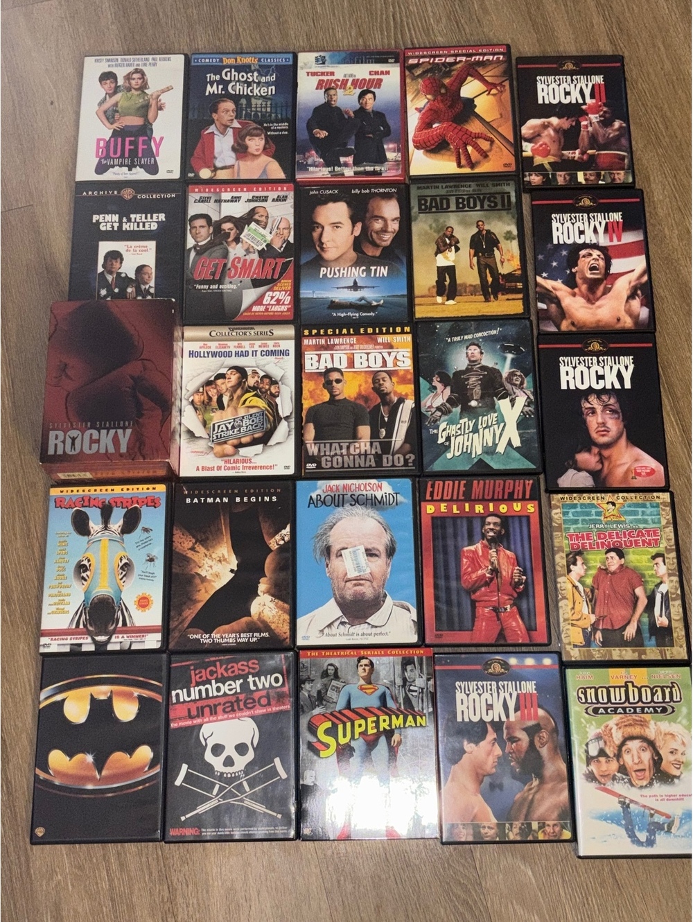 25 DVD Movie Lot Rocky Batman Comedy Action Classics D163